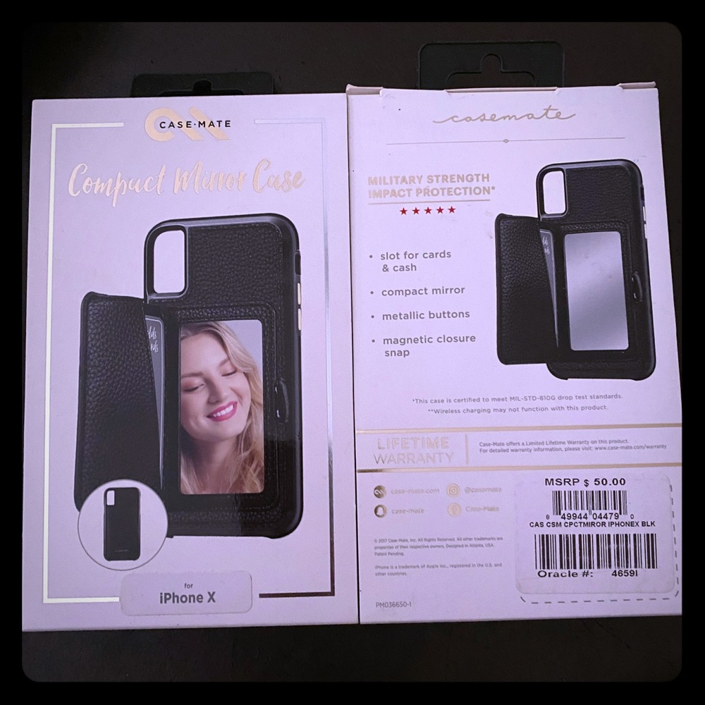 Casemate compact mirror case bnib iPhone X